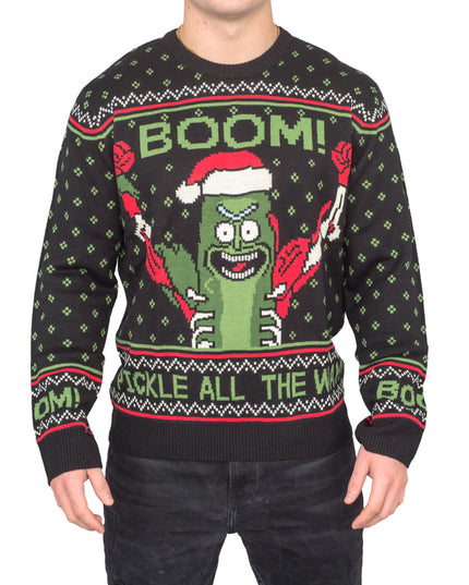 Rick and Morty PickleRick Light-Up Ugly Christmas Sweater