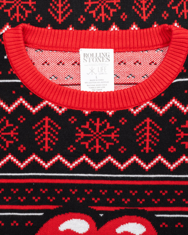 Rolling Stones Lips and Tongue Ugly Christmas Sweater
