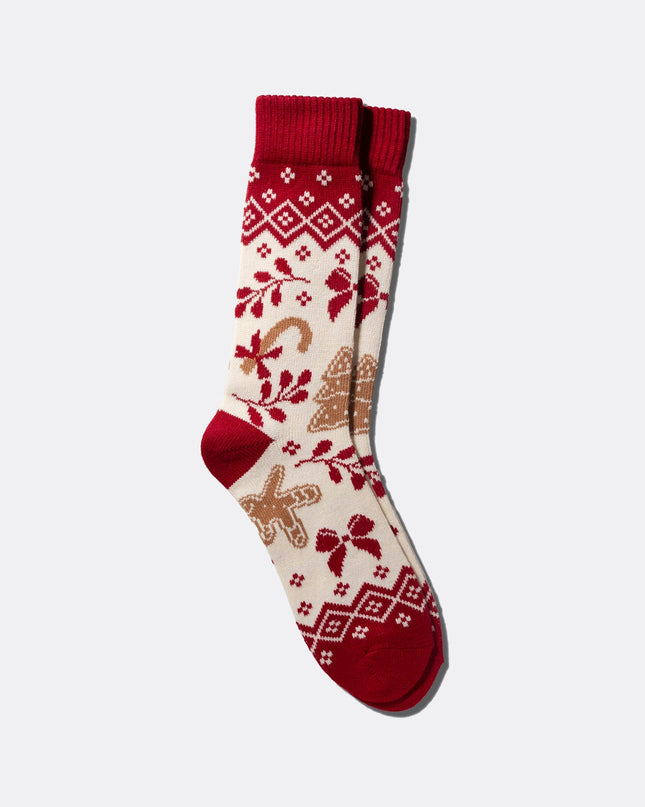 Gingerbread Christmas Knitted Socks for Adults - Holiday Gift