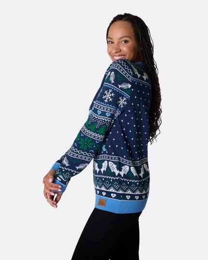 Women's Three Wise Fish Christmas Sweater for Unique Fun