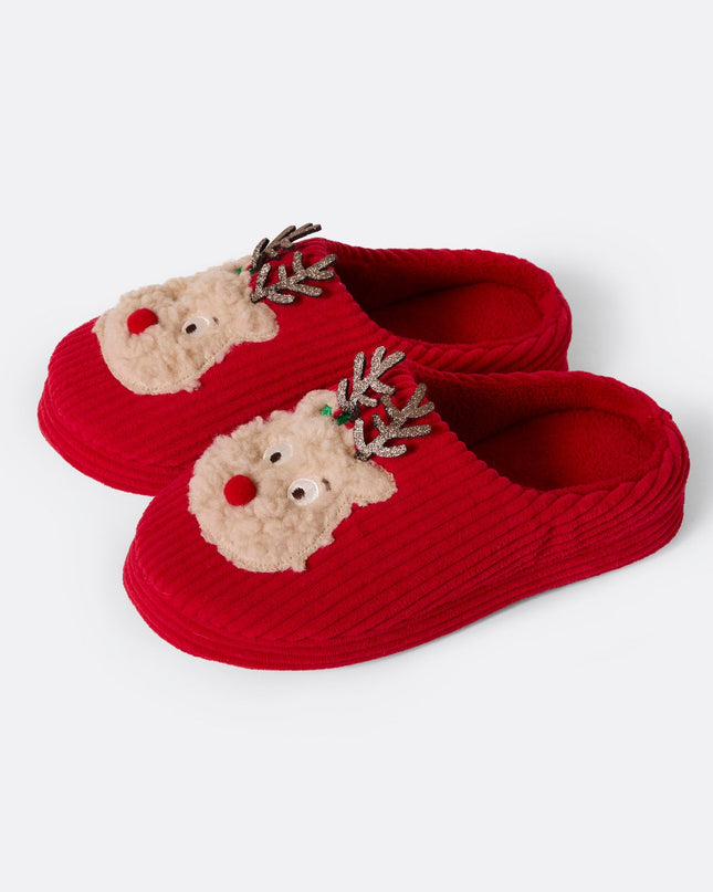 Reindeer Christmas Slippers