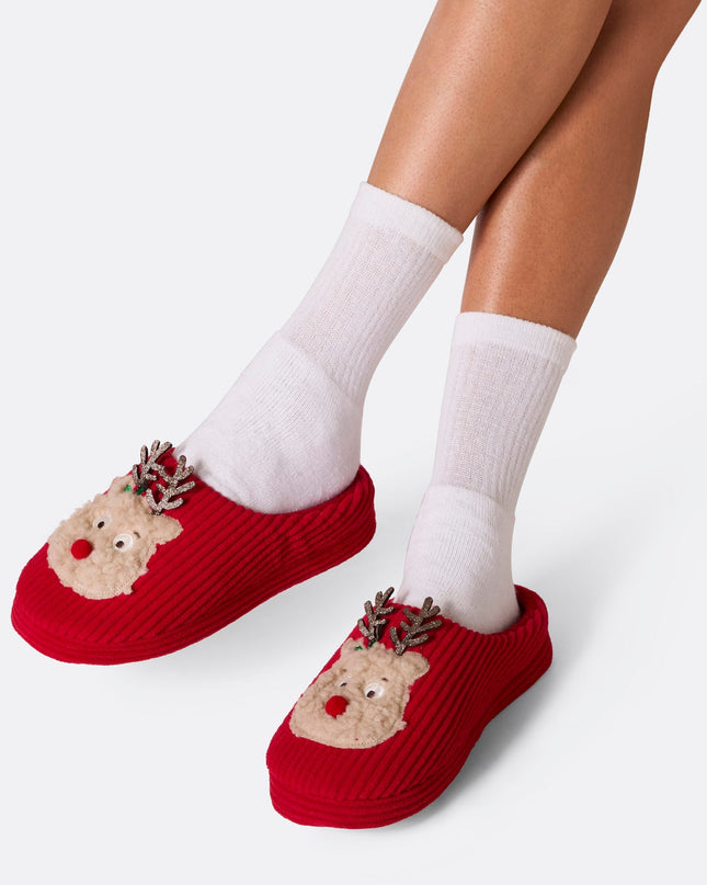 Reindeer Christmas Slippers
