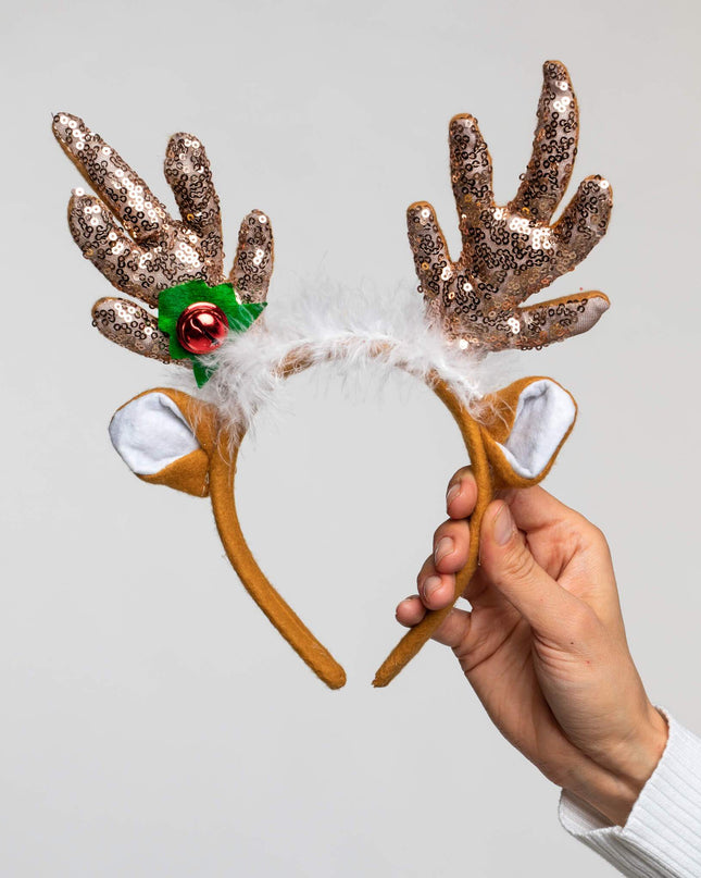 Sequin Reindeer Headband