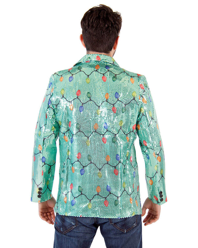 Sequin Christmas Lights Blazer Jacket