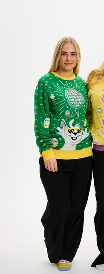 Disco Easter Sweater Green for Women