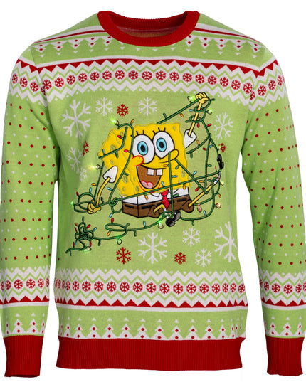 Spongebob Tangled LED Lights Sweater
