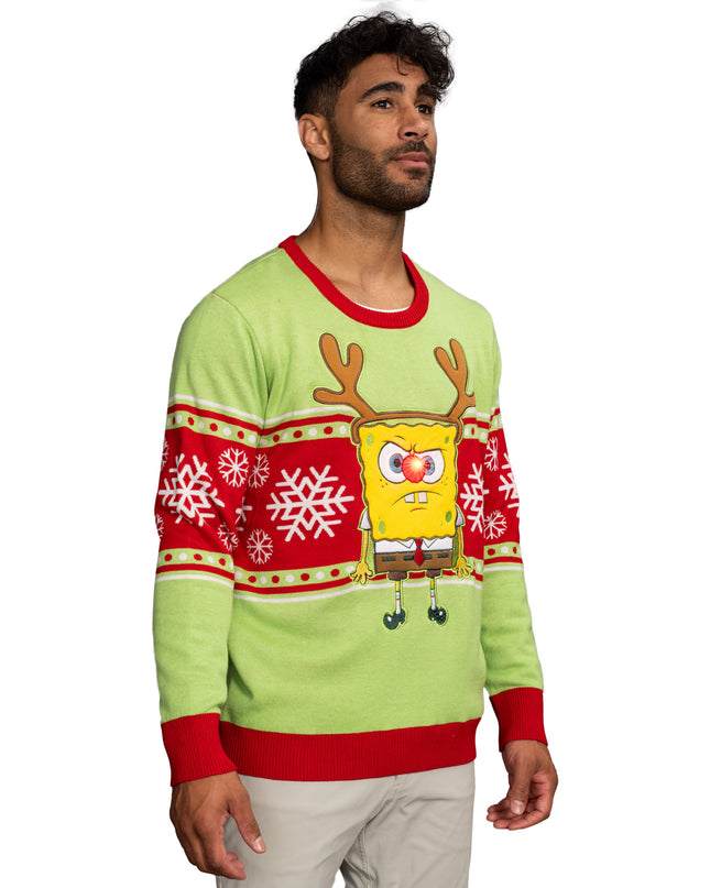 Spongebob LED Reindeer Nose Sweater