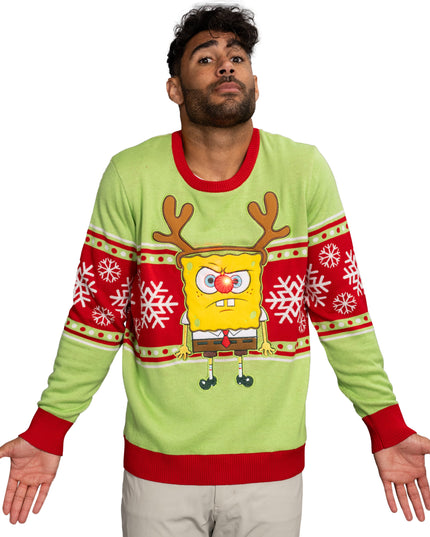 Spongebob LED Reindeer Nose Sweater