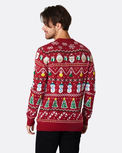 Striped Red Men's Christmas Sweater