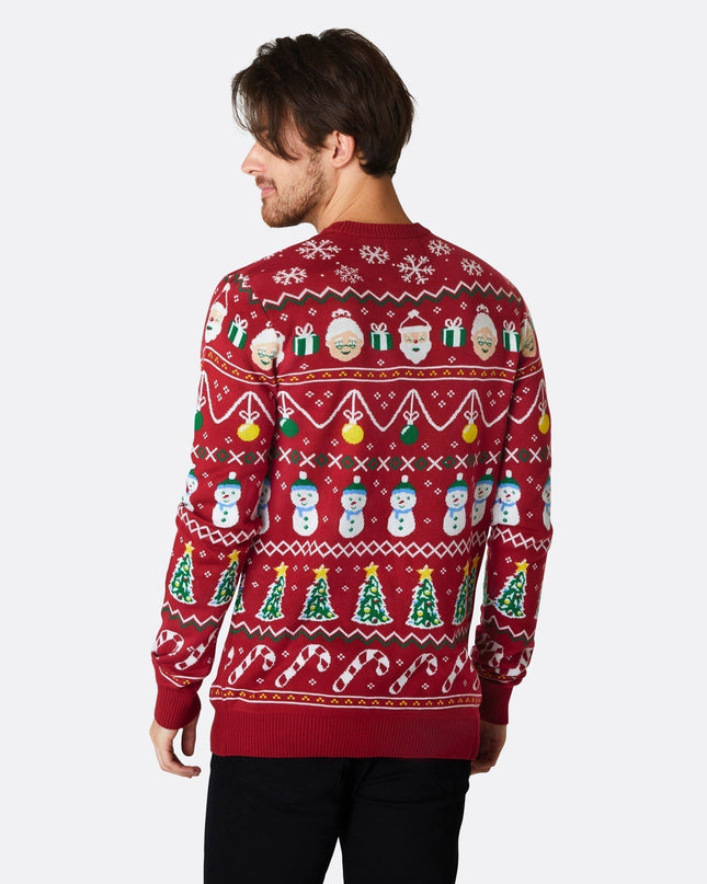 Striped Red Men's Christmas Sweater