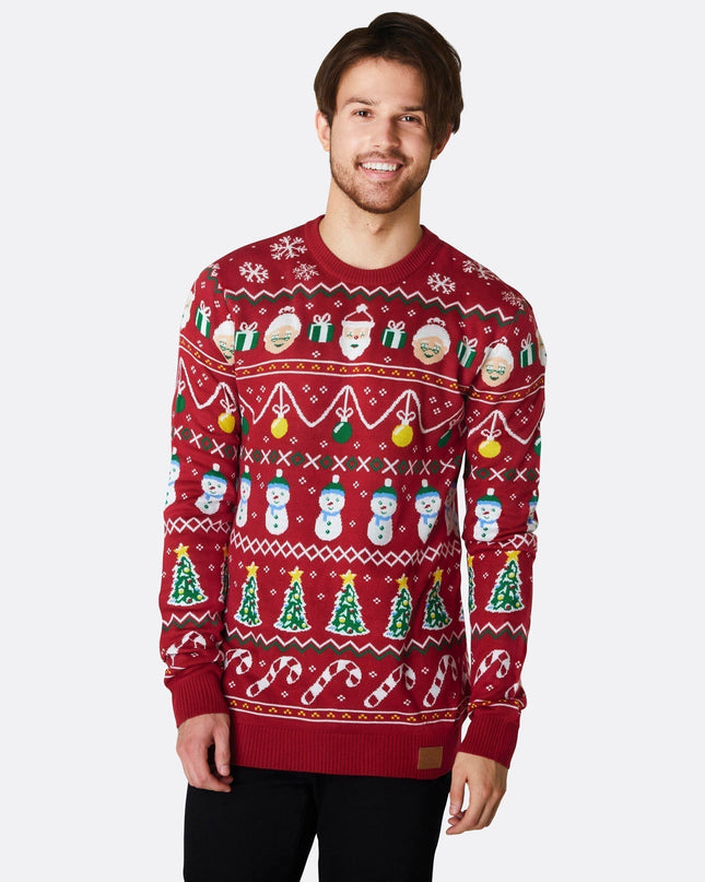 Striped Red Men's Christmas Sweater