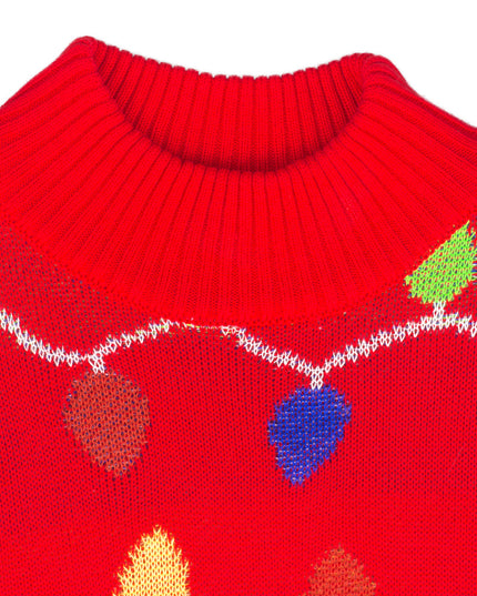 String Lights Women's Christmas Sweater Dress