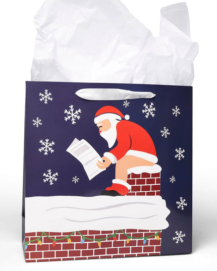 Naughty Santa Gift Bags - Set of 6