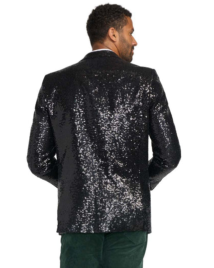 Men's Black Sequin Blazer