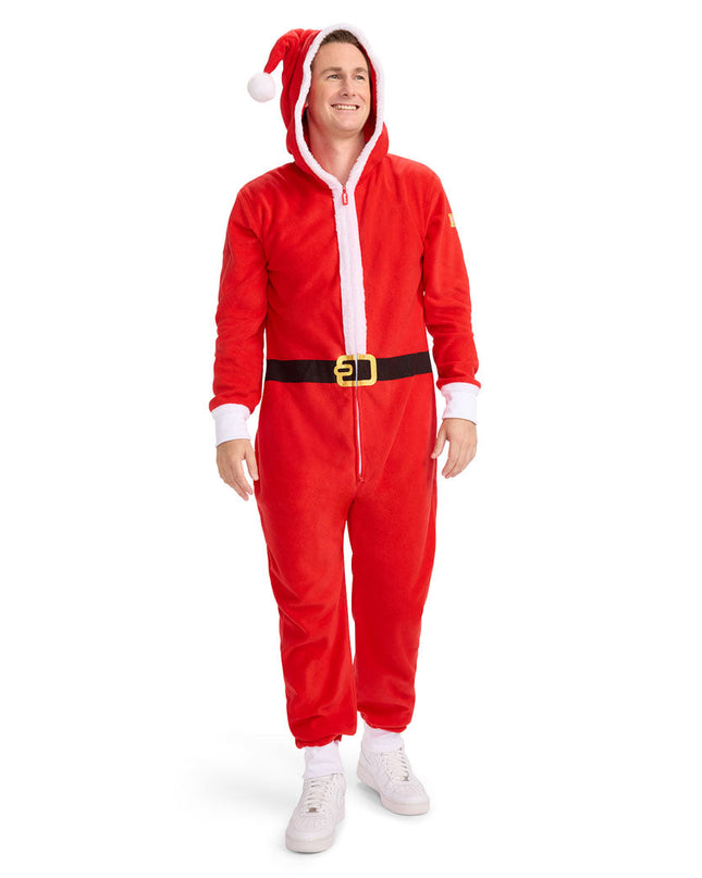 Men's Santa Jumpsuit With Fur
