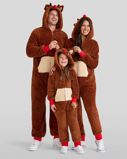 Baby Girl's Rudolph Sherpa Jumpsuit