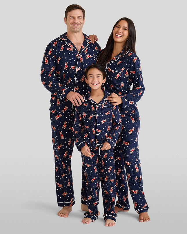 Matching Rudolph Lapel Family Pajamas