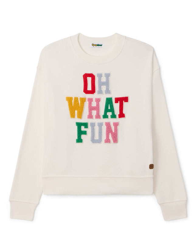 Women's Oh What Fun Patch Letter Sweatshirt