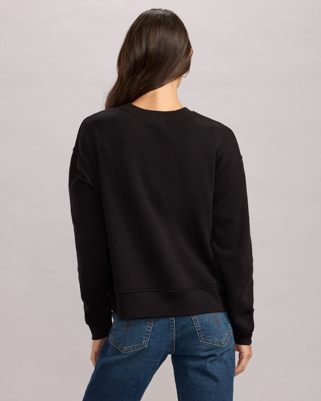 Women's Shimmering Santa Rhinestone Embellished Sweatshirt