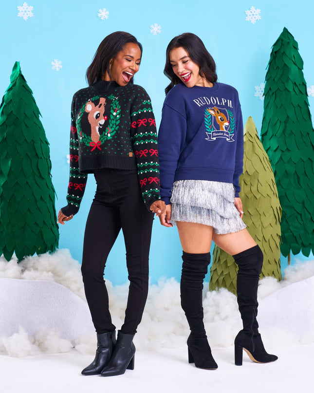 Women's Rudolph Wreath Sweatshirt
