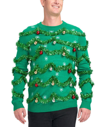 Men's Gaudy Garland Ugly Christmas Sweater