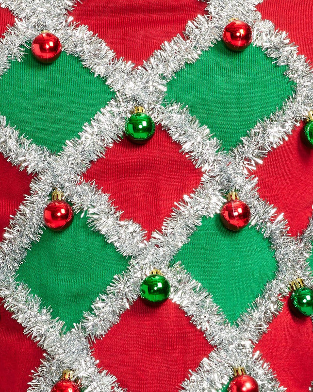 Men's Tacky Tinsel Ugly Christmas Sweater