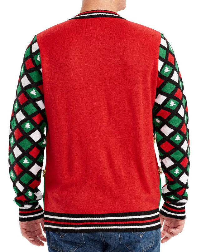 Men's Naughty or Nice Reversible Sequin Ugly Christmas Sweater