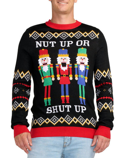 Men's Nut Up or Shut Up Ugly Christmas Sweater