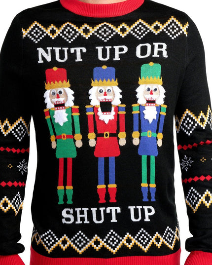 Men's Nut Up or Shut Up Ugly Christmas Sweater
