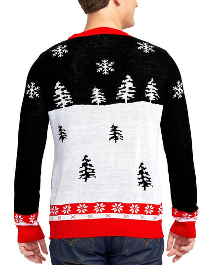 Men's Yellow Snow Light Up Ugly Christmas Sweater