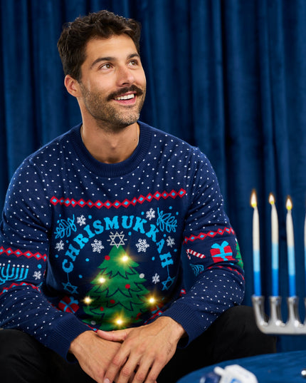 Men's Chrismukkah Light Up Sweater