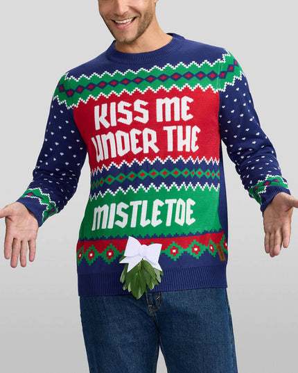 Men's Kiss Under the Mistletoe Ugly Christmas Sweater