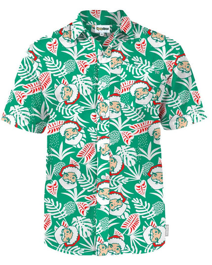 Men's Santa Palms Button Down Shirt