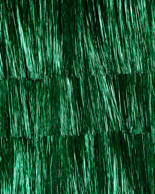 Women's Green Tinsel Fringe Shorts
