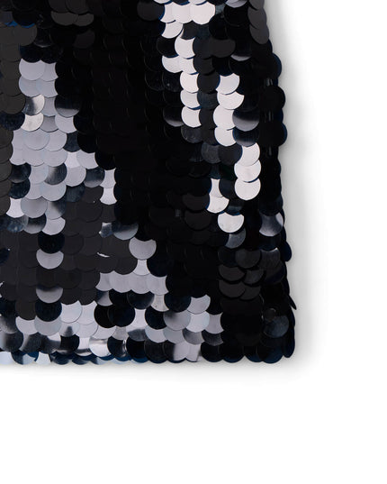Black Disc Sequin Skirt