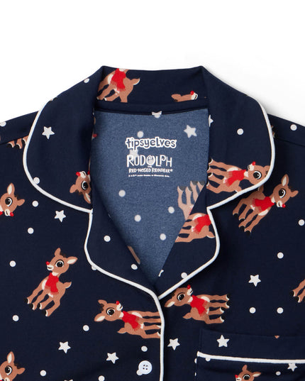 Women's Rudolph Lapel Pajama Set