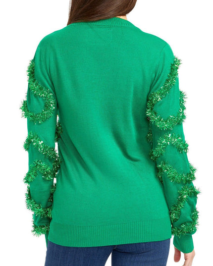 Women's Gaudy Garland Ugly Christmas Cardigan Sweater