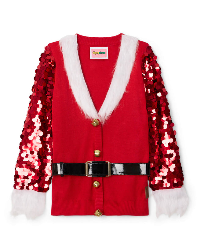 Women's Sassy Santa Christmas Cardigan Sweater