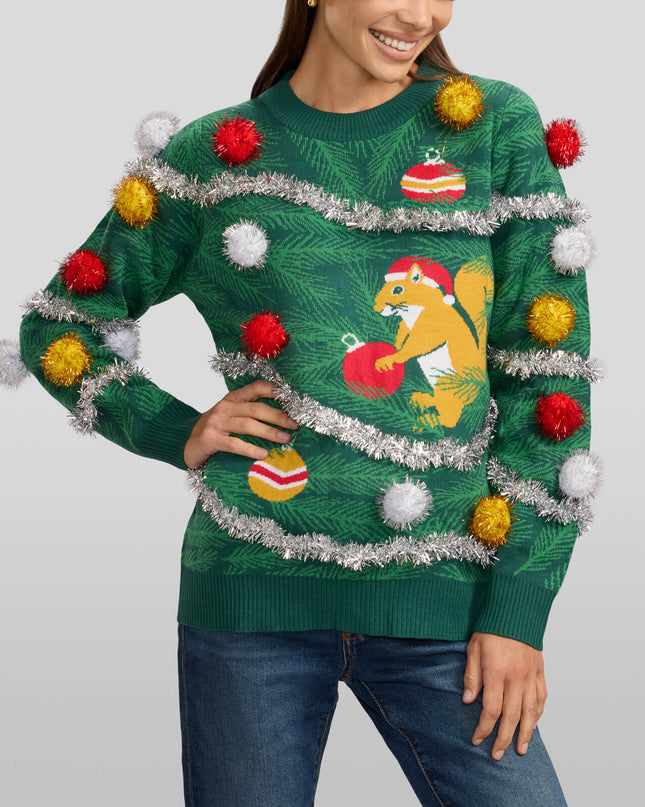 Women's Squirrelin' Around Ugly Christmas Sweater