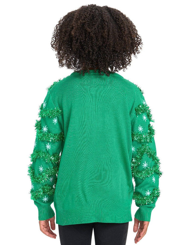 Girl's Gaudy Garland Ugly Christmas Sweater