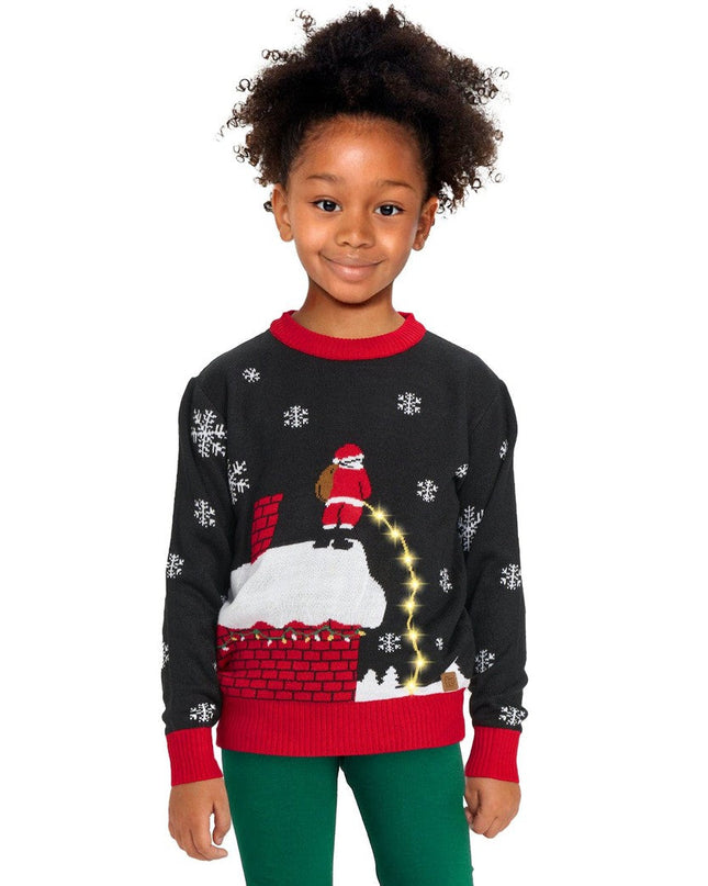 Girl's Leaky Roof Ugly Christmas Sweater
