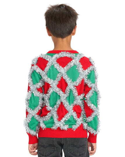 Boy's Tacky Tinsel Ugly Christmas Sweater