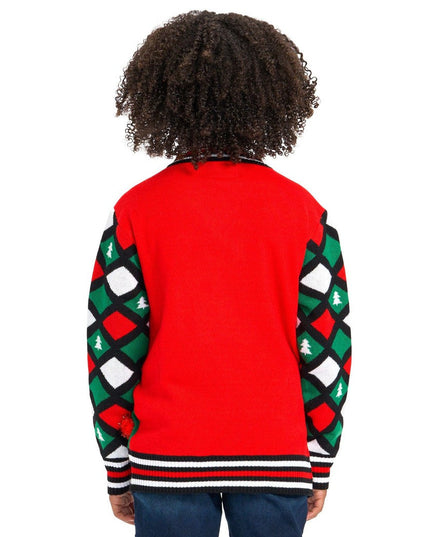 Girl's Naughty or Nice Reversible Sequin Ugly Christmas Sweater