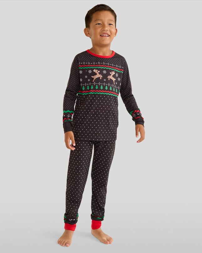 Matching Fair Isle Rudolph Crew Neck Family Pajamas