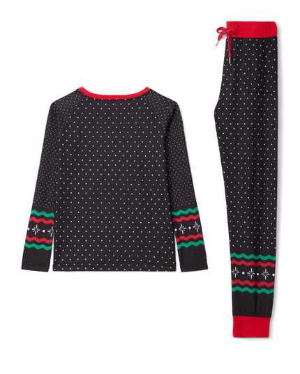 Boy's Fair Isle Rudolph Crew Neck Pajama Set