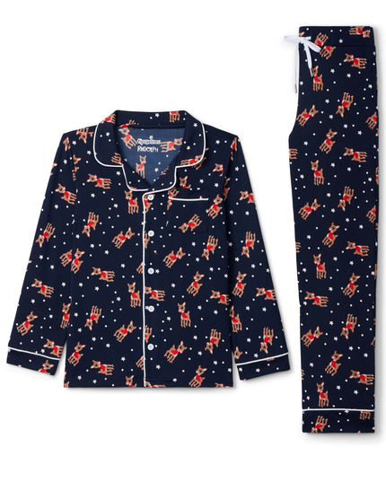 Boy's Rudolph Lapel Pajama Set