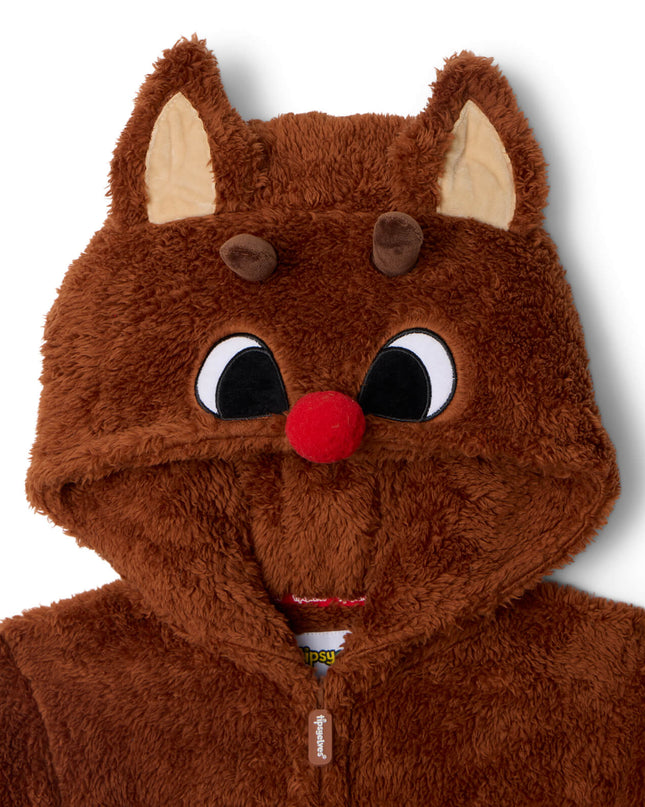 Girl's Rudolph Sherpa Jumpsuit