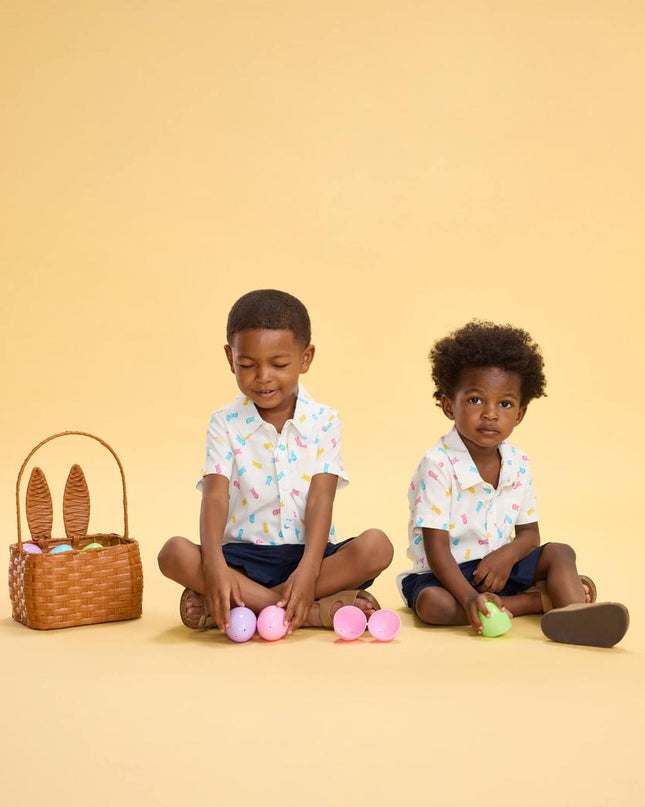 Toddler Boy's PEEPS® Party Peeple Button Down Shirt