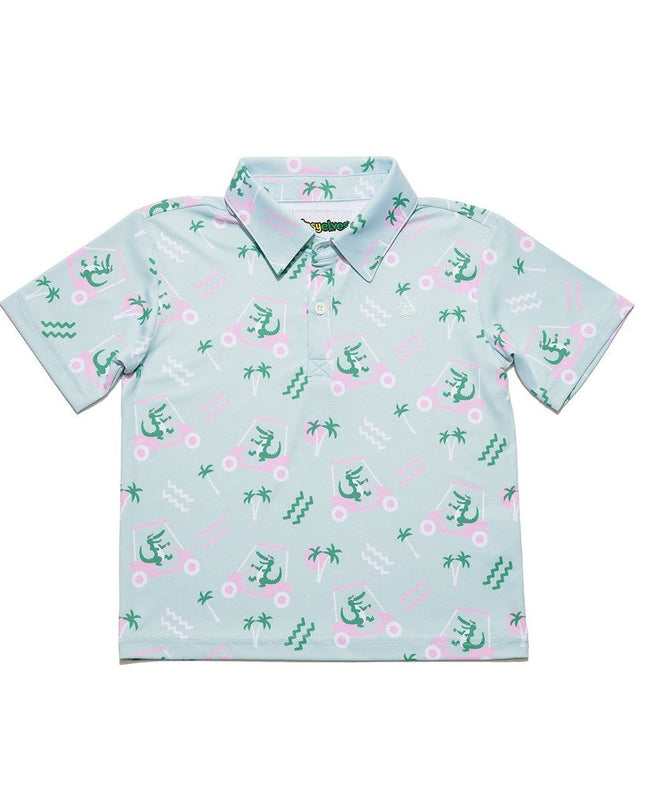 Toddler Girl's Golf Cart Gator Golf Polo