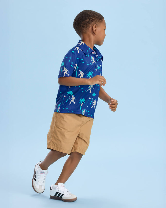 Toddler Boy's Bigfoot Bogey Golf Polo